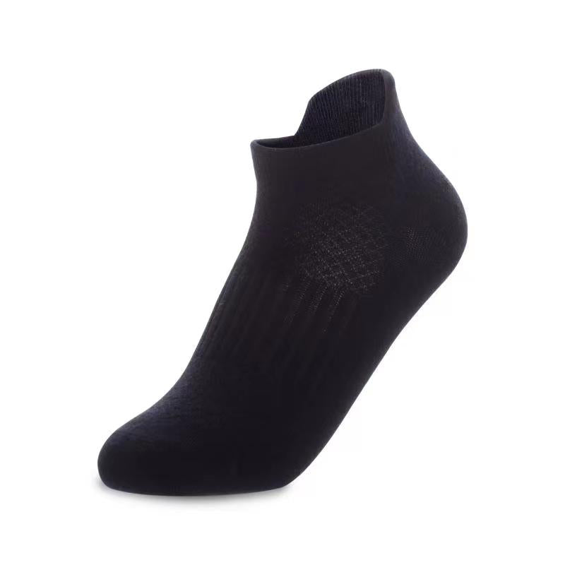 Thin Ankle Black Glide Socks