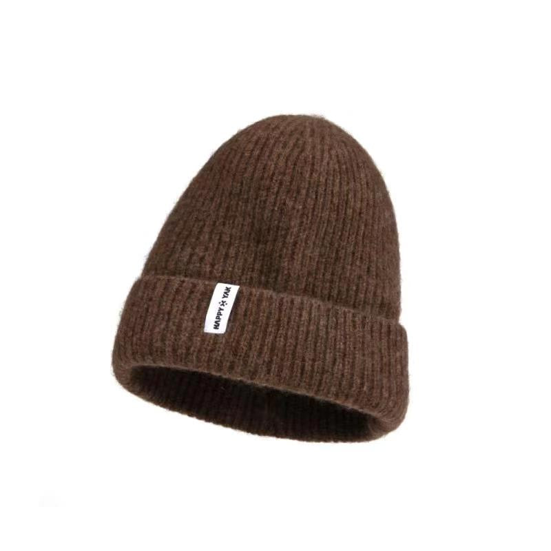 Man wearing brown Ponderosa yak cashmere beanie