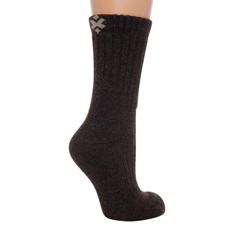 Brown Purists yak cashmere socks detail
