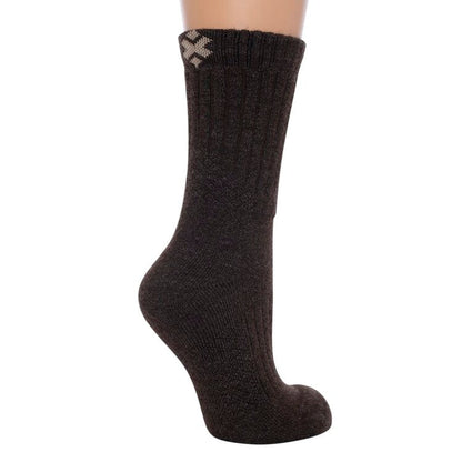 Brown Purists yak cashmere socks detail