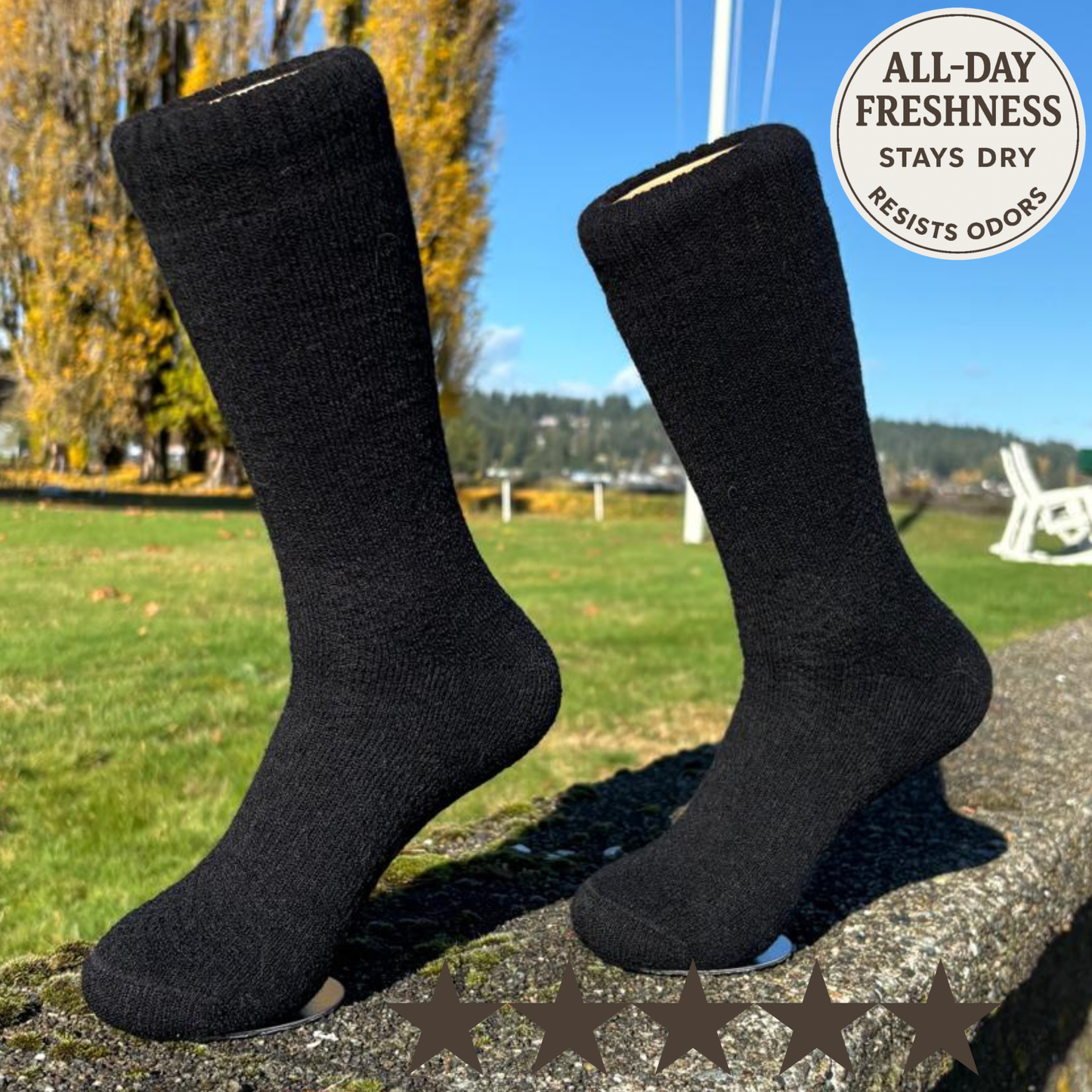 Baby Alpaca Hiking Socks - 6 Pack Bundle with 3 Colors
