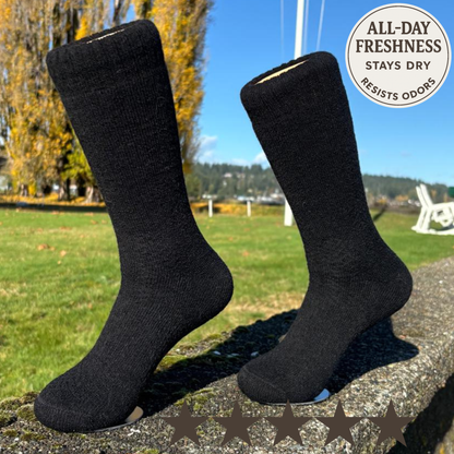 Baby Alpaca Hiking Socks - 6 Pack Bundle with 3 Colors