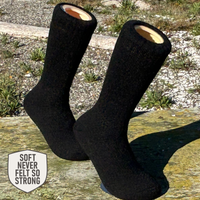 Black Alpaca Socks + Yak Beanie Combo