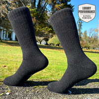 Black Alpaca Socks + Yak Beanie Combo