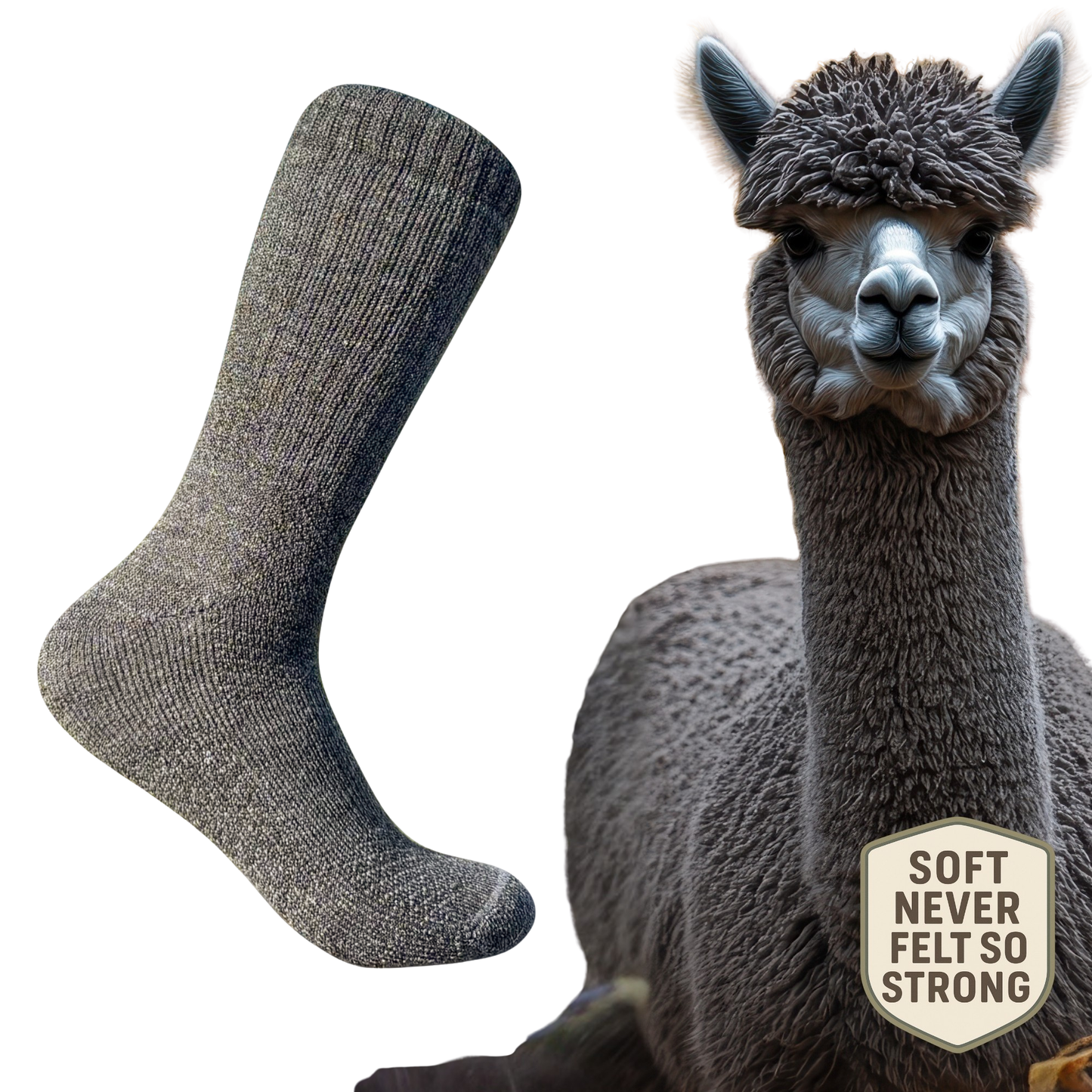 Baby Alpaca Hiking Socks - Crew (Alpaca-Trek) - 3 Pack Bundle with 3 Colors!