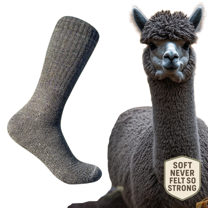 Baby Alpaca Hiking Socks - Crew (Alpaca-Trek) - 3 Pack Bundle with 3 Colors!