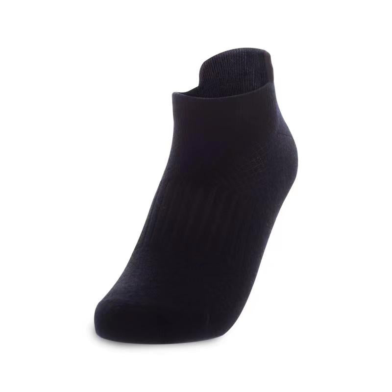 Thin Ankle Black Glide Socks