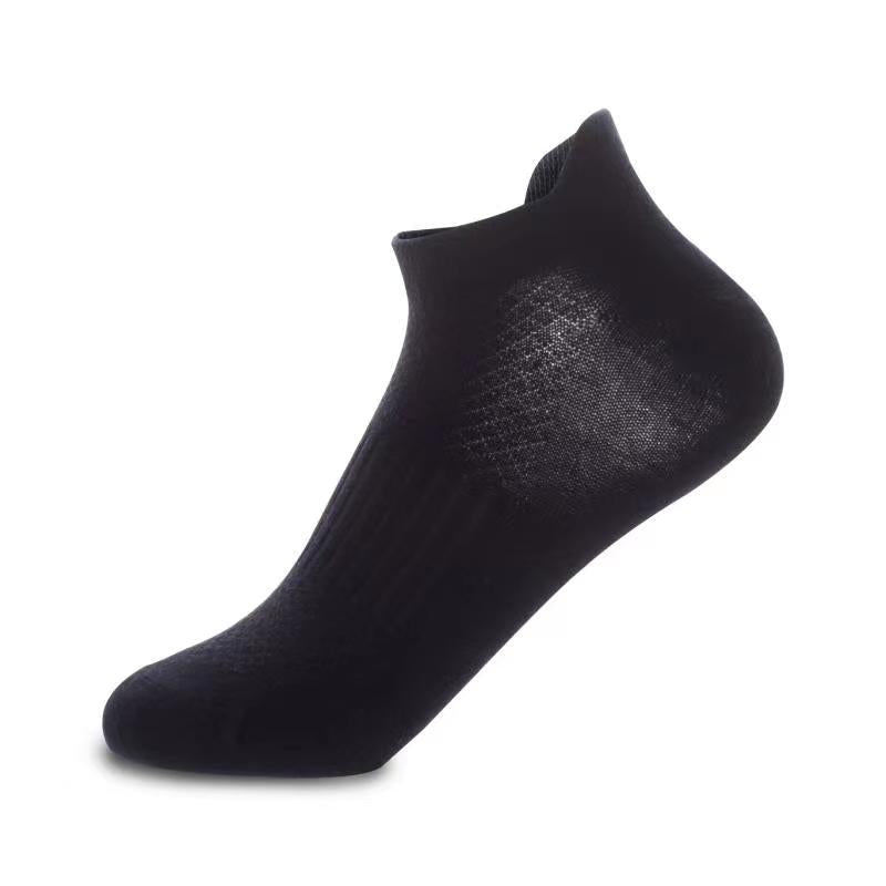 Thin Ankle Black Glide Socks