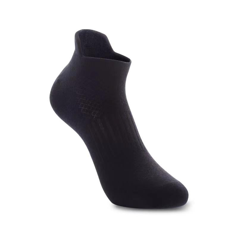 Thin Ankle Black Glide Socks