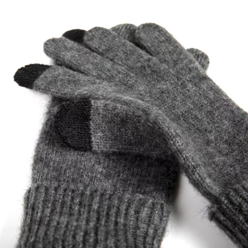 Ponderosas Gloves - GREY - 35% Yak Cashmere, 35% Merino Wool, and 30% Nylon