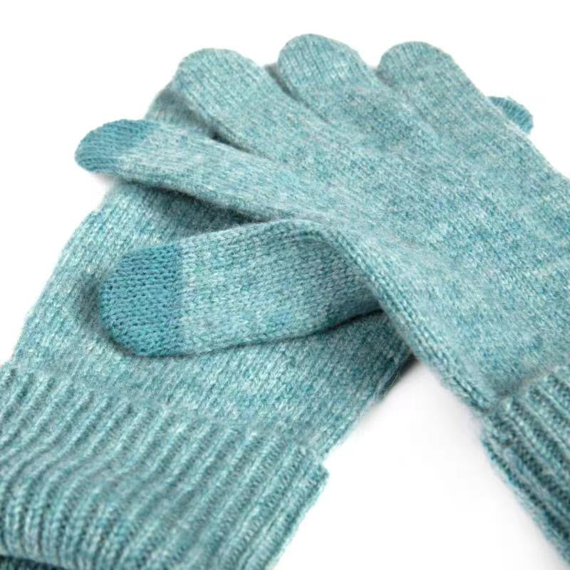 Ponderosas Gloves - GREEN - 35% Yak Cashmere, 35% Merino Wool, and 30% Nylon