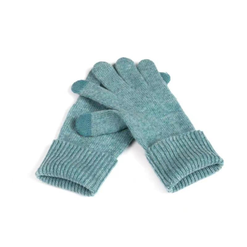 Ponderosas Gloves - GREEN - 35% Yak Cashmere, 35% Merino Wool, and 30% Nylon