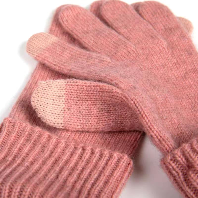 Ponderosas Gloves - PINK - 35% Yak Cashmere, 35% Merino Wool, and 30% Nylon