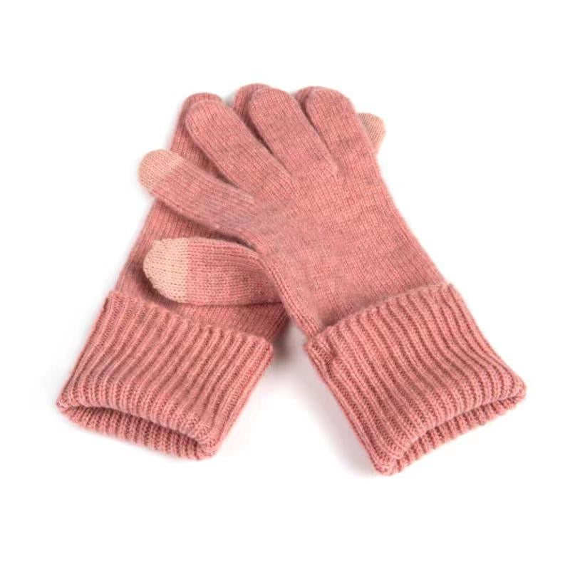 Ponderosas Gloves - PINK - 35% Yak Cashmere, 35% Merino Wool, and 30% Nylon