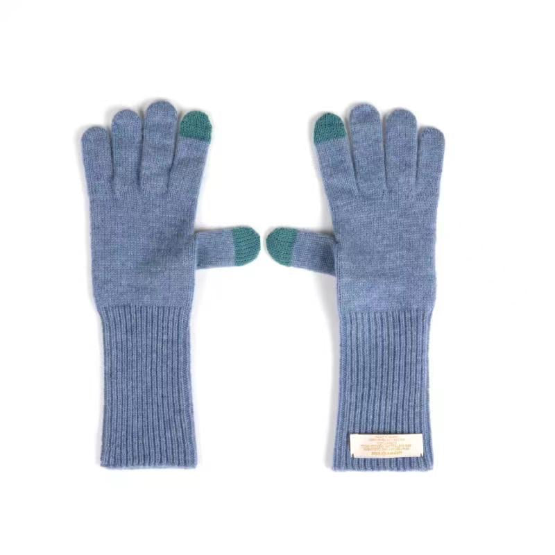 Ponderosas Gloves - BLUE - 35% Yak Cashmere, 35% Merino Wool, and 30% Nylon