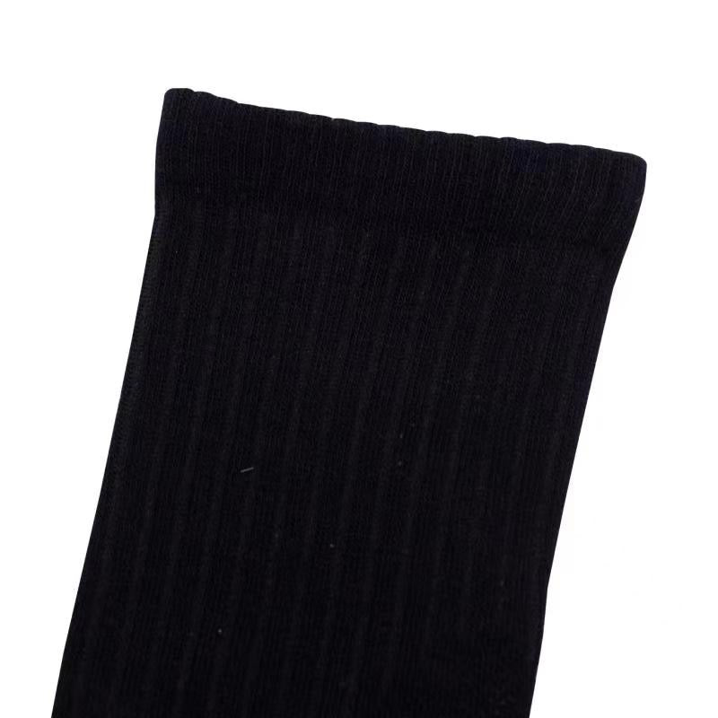Thin Crew Black Glide Socks